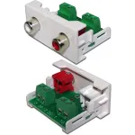 Модуль Lanmaster LAN-WA-LP-2RCA-WH Mosaic бел.