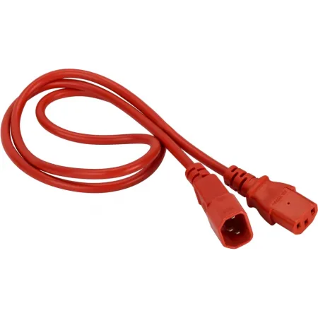 Шнур питания Lanmaster LAN-PP13/14-5.0-RD C13-С14 проводник.:3x0.75мм2 5м 220В 10А красный