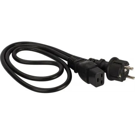 Шнур питания Lanmaster LAN-PP19/SH-1.0-BK C19-Schuko проводник.:3x1.5мм2 1.5м 220В 16А черный