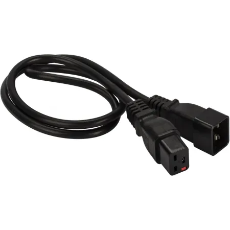 Шнур питания Lanmaster LAN-PP19L/20-0.5-BK C19-Schuko проводник.:3x1.5мм2 0.5м 220В 16А черный