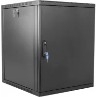 Шкаф коммутационный ЦМО (ШРН-12.500.1-9005) настенный 12U 600x529мм пер.дв.стал.лист 200кг черный 470мм 18кг 180град. 612мм металл