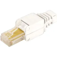 Коннектор Lanmaster полевой (LAN-TMP-S5E) FTP кат.5E RJ45 с защитным колпачком белый