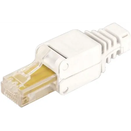 Коннектор Lanmaster полевой (LAN-TMP-S5E) FTP кат.5E RJ45 с защитным колпачком белый