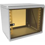 Шкаф коммутационный Suprlan (05-1093) настенный 12U 600x450мм пер.дв.стекл направл.под закл.гайки 70кг RAL 7035 385мм 19кг 500мм