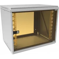 Шкаф коммутационный Suprlan (05-1093) настенный 12U 600x450мм пер.дв.стекл направл.под закл.гайки 70кг RAL 7035 385мм 19кг 500мм