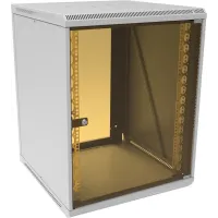 Шкаф коммутационный Suprlan (05-1503) настенный 15U 600x450мм пер.дв.стекл направл.под закл.гайки 70кг RAL 7035 25.1кг 750мм