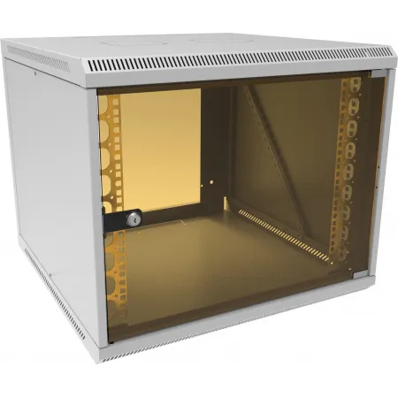 Шкаф коммутационный Suprlan (05-1096) настенный 12U 600x600мм пер.дв.стекл направл.под закл.гайки 70кг RAL 7035 535мм 22.69кг 500мм