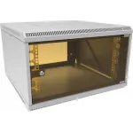 Шкаф коммутационный Suprlan (05-1066) настенный 6U 600x600мм пер.дв.стекл направл.под закл.гайки 70кг RAL 7035 535мм 19.37кг 360мм