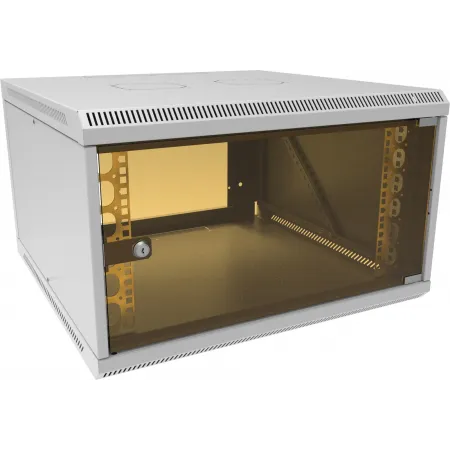 Шкаф коммутационный Suprlan (05-1066) настенный 6U 600x600мм пер.дв.стекл направл.под закл.гайки 70кг RAL 7035 535мм 19.37кг 360мм