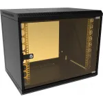 Шкаф коммутационный Suprlan (05-1093-B) настенный 6U 600x450мм пер.дв.стекл направл.под закл.гайки 70кг черный 385мм 19.01кг 500мм