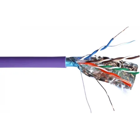 Кабель информационный Lanmaster TWT-5EFTP-NGLS кат.5E FTP 4 пары 24AWG нг(А)-LS внутренний 305м фиолетовый