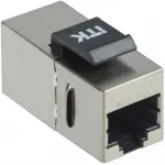 Адаптер ITK CS7-1C5EF проходной Keystone RJ45 кат.5E FTP стальной (упак.:1шт)