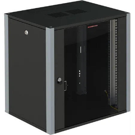 Шкаф коммутационный Sysmatrix (WP 6312.910) настенный 12U 600x350мм пер.дв.стекл 2 бок.пан. 60кг черный 200мм 20кг 585мм IP20 металл
