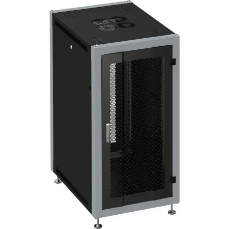 Шкаф коммутационный Sysmatrix (SL 6622.933 ) напольный 22U 600x600мм пер.дв.перфор. задн.дв.перфор. 800кг черный 450мм 51кг 180град. 1100мм IP20 металл