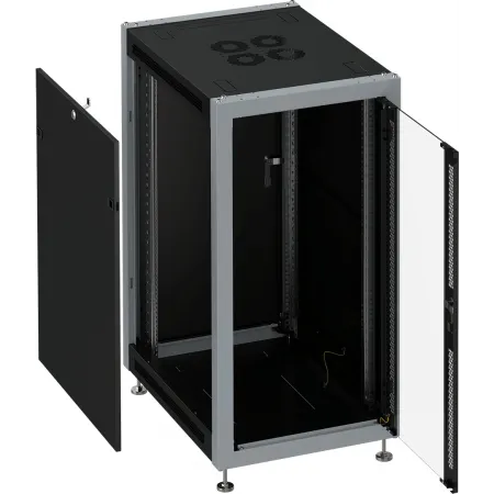 Шкаф коммутационный Sysmatrix (SL 6642.912) напольный 22U 600x600мм пер.дв.стекл металл 800кг черный 450мм 88кг 2000мм IP20 металл