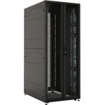 Шкаф серверный ЦМО (ШТК-СП-42.8.12-88АА-9005) напольный 42U 800x1200мм пер.дв.перфор.2ств. 2 бок.пан. задн.дв.перфор.2-хст. направл.под винты 1350кг черный 883мм 174кг 120град. 1950мм IP20 сталь