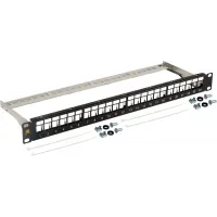 Патч-панель наборная Lanmaster LAN-PPN24OK-STP 19" 1U 24x FTP