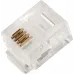 Коннектор Lanmaster (TWT-PL12-6P4C/JR100) UTP кат.3 RJ12 прозрачный (упак.:100шт)
