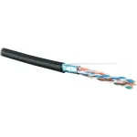 Кабель информационный Hyperline FUTP4R-C5E-S24-OUT-LSZH-BK-500 кат.5E FTP 4 пары 24AWG PVC внутренний 500м серый