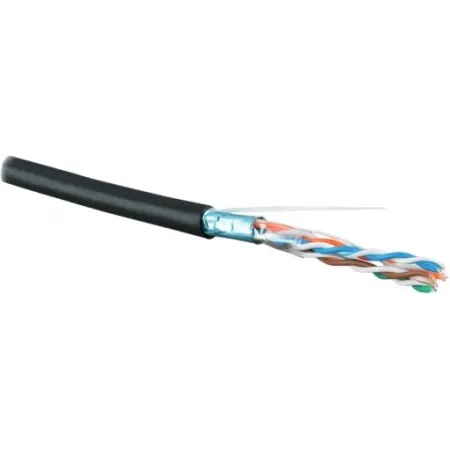 Кабель информационный Hyperline FUTP4R-C5E-S24-OUT-LSZH-BK-500 кат.5E FTP 4 пары 24AWG PVC внутренний 500м серый