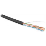 Кабель информационный Hyperline UUTP4R-C5E-S24-OUT-LSZH-BK-500 кат.5E UTP 4 пары 24AWG LSZH внешний 500м черный