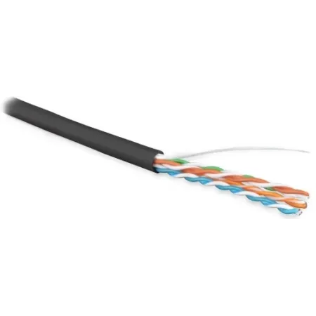 Кабель информационный Hyperline UUTP4R-C5E-S24-OUT-LSZH-BK-500 кат.5E UTP 4 пары 24AWG LSZH внешний 500м черный