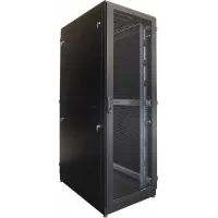 Шкаф серверный ЦМО (ШТК-М-42.8.10-88АА-9005) напольный 42U 800x1000мм пер.дв.перфор. 2 бок.пан. задн.дв.перфор. 1200кг черный 850мм 151кг 180град. 2048мм IP20