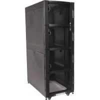 Шкаф коммутационный Lanmaster (LAN-DC-CBP4-48UX6X10) напольный 48U 600x1070мм пер.дв.перфор. 4 бок.пан. задн.дв.перфор. 1500кг черный 200кг 2259мм IP20 металл