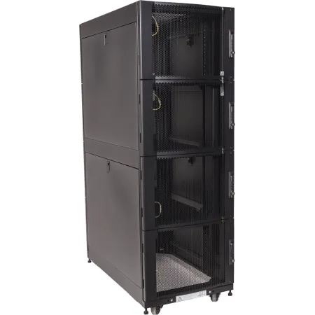 Шкаф коммутационный Lanmaster (LAN-DC-CBP4-48UX6X10) напольный 48U 600x1070мм пер.дв.перфор. 4 бок.пан. задн.дв.перфор. 1500кг черный 200кг 2259мм IP20 металл