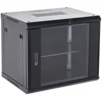 Шкаф коммутационный Rexant (04-0964-112) настенный 9U 600x450мм пер.дв.стекл металл 2 бок.пан. направл.под винты 60кг черный 13.75кг 230град. 501мм IP20 сталь Шкаф коммутационный Rexant (04-0964-112) настенный 9U 600x450мм пер.дв.стекл металл 2 бок.пан. направл.под винты 60кг черный 13.75кг 230град. 501мм IP20 сталь
