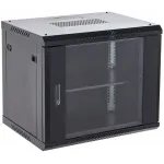 Шкаф коммутационный Rexant (04-1266-112) настенный 12U 600x600мм пер.дв.стекл металл 2 бок.пан. направл.под винты 60кг черный 19кг 230град. 635мм IP20 сталь