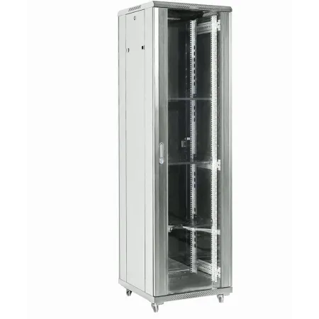 Шкаф коммутационный Rexant (04-3766-211) напольный 37U 600x600мм пер.дв.стекл металл 2 бок.пан. направл.под винты 800кг серый 75кг 230град. 1832мм IP20 сталь