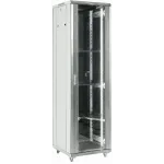Шкаф коммутационный Rexant (04-4266-211) напольный 42U 600x600мм пер.дв.стекл металл 2 бок.пан. направл.под винты 800кг серый 80кг 230град. 2054мм IP20 сталь