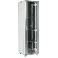 Шкаф коммутационный Rexant (04-4266-211) напольный 42U 600x600мм пер.дв.стекл металл 2 бок.пан. направл.под винты 800кг серый 80кг 230град. 2054мм IP20 сталь