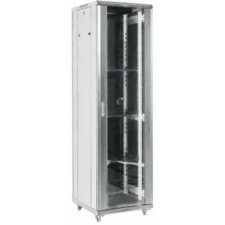 Шкаф серверный Rexant (04-4268-211) напольный 42U 600x800мм пер.дв.стекл металл 2 бок.пан. направл.под винты 800кг серый 92кг 230град. 2054мм IP20 сталь