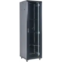 Шкаф серверный Rexant (04-4288-212) напольный 42U 800x800мм пер.дв.стекл металл 2 бок.пан. направл.под винты 800кг черный 116кг 230град. 2054мм IP20 сталь