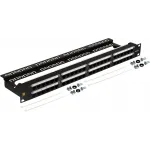 Патч-панель Lanmaster LAN-PPC48U5E 19" 2U 48xRJ45 кат.5E UTP