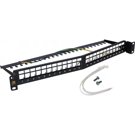 Патч-панель наборная Lanmaster LAN-PPAR24OK-STP 19" 1U 24xRJ45 STP