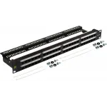 Патч-панель Lanmaster LAN-PPC48U6A 19" 1U 48xRJ45 кат.6A UTP