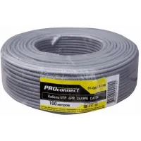Кабель информационный PROconnect 01-0043-3-100 кат.5E UTP 4 пары 24AWG PVC внутренний 100м серый