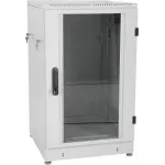 Шкаф коммутационный ЦМО ШТК-М-24.6.8-1ААА напольный 24U 600x800мм пер.дв.стекл задн.дв.стал.лист 2 бок.пан. направл.под закл.гайки 600кг серый