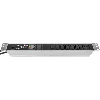 АВР Rem R-16-5C13-C19-T-440-2X1.8 1U 19" ввод:2xShuko выход:5xС13-1xC1916A черный