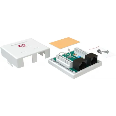 Розетка Sysmatrix SB 25EU.WH комп.RJ45 2 кат.5E UTP бел.