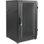 Шкаф коммутационный ЦМО (ШТК-М-24.6.8-1ААА-9005) напольный 24U 600x800мм пер.дв.стекл 2 бок.пан. задн.дв.стал.лист направл.под закл.гайки 600кг черный 655мм 70.2кг 180град. 1245мм IP20 металл