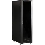 Шкаф серверный Lanmaster (TWT-CBB-47U-6X10-G1) напольный 47U 600x1000мм пер.дв.стекл металл 2 бок.пан. 800кг черный