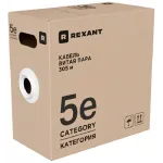 Кабель информационный Rexant 02-0025-R кат.5E F/UTP 4 пары 24AWG PVC внутренний 305м серый Кабель информационный Rexant 02-0025-R кат.5E F/UTP 4 пары 24AWG PVC внутренний 305м серый