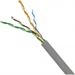 Кабель информационный Lanmaster TWT-5EUTP2PT-GY кат.5E UTP 2 пары 24AWG PVC внутренний 305м серый Кабель информационный Lanmaster TWT-5EUTP2PT-GY кат.5E UTP 2 пары 24AWG PVC внутренний 305м серый