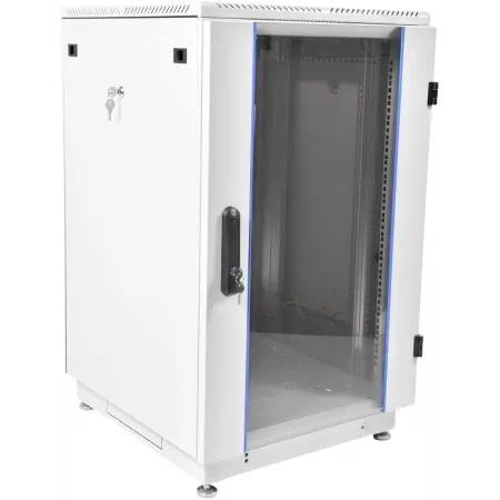 Шкаф коммутационный ЦМО (ШТК-М-30.6.8-1ААА) напольный 30U 600x800мм пер.дв.стекл 2 бок.пан. задн.дв.стал.лист направл.под закл.гайки 400кг серый 655мм 84.8кг 180град. 1515мм IP20 металл