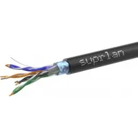 Кабель сетевой информационный Suprlan Median 01-1034-1 кат.5E F/UTP 4 пары 24AWG PVC внешний 305м черный