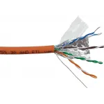 Кабель информационный Lanmaster LAN-5EFTP-HFLT-OR кат.5E FTP 4 пары 24AWG LSZH внутренний 305м оранжевый Кабель информационный Lanmaster LAN-5EFTP-HFLT-OR кат.5E FTP 4 пары 24AWG LSZH внутренний 305м оранжевый